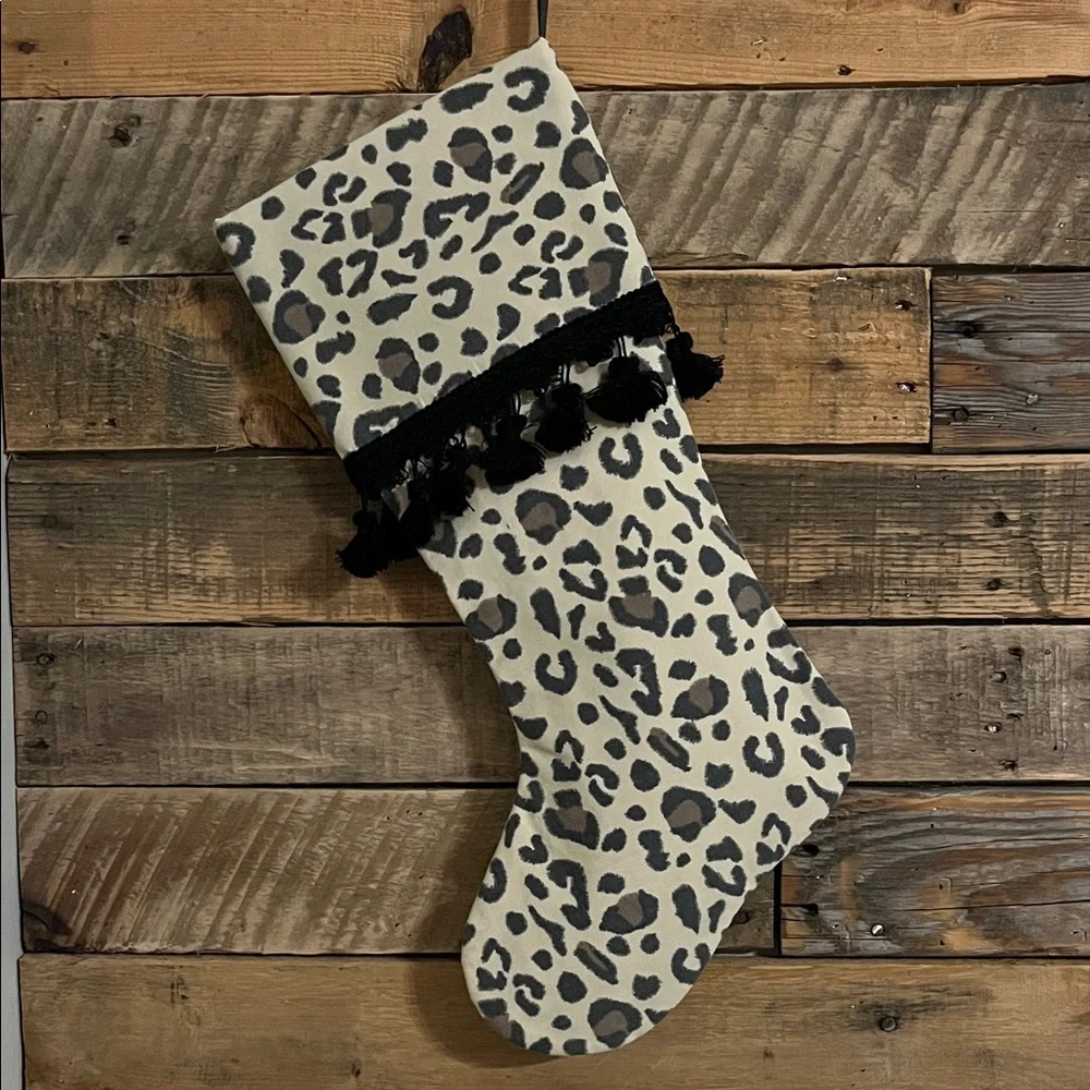 Leopard Animal Print Christmas Stocking
